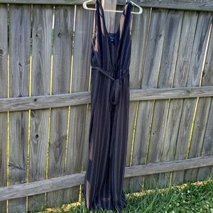 City Chic Black and white stripped Maxi Dress